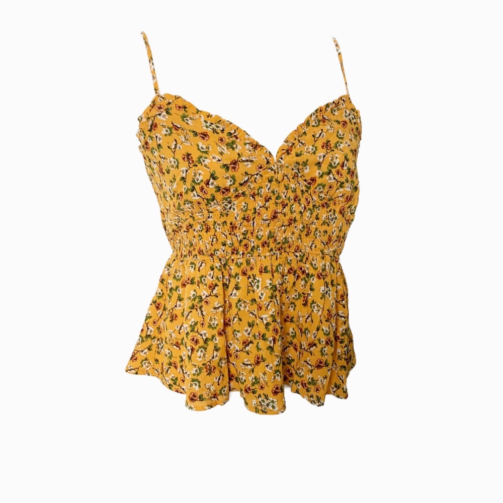 BECEEL Cropped Floral Tank Top Size Large